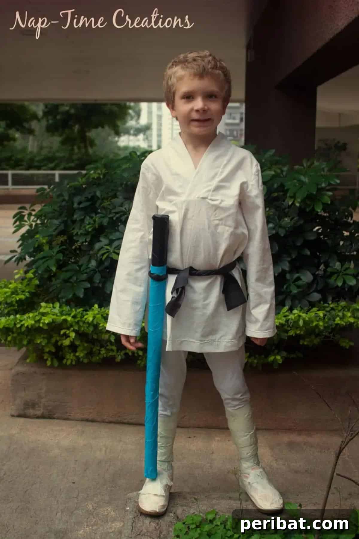 Enchanting Stitches: 20 Magical Sewing Designs 6 Easy Luke Skywalker Costume, featuring a modified t-shirt and belt.