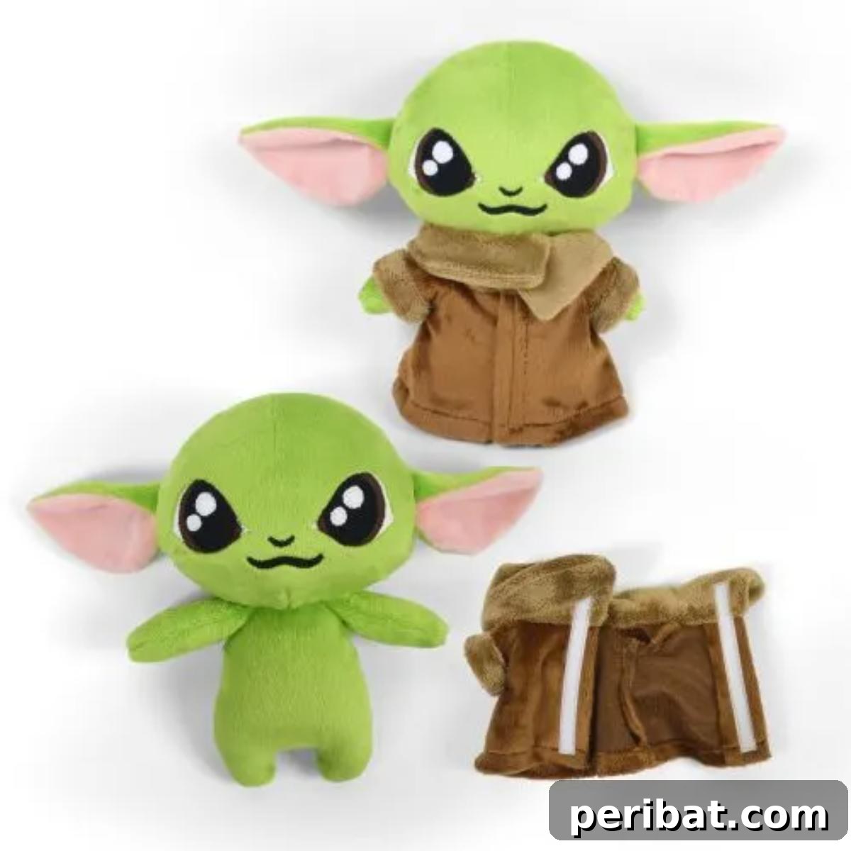 Enchanting Stitches: 20 Magical Sewing Designs 9 Baby Yoda Plushes, showcasing the popular character from The Mandalorian.