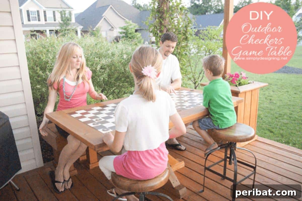 Handmade Wedding Games Your Guests Will Love 13 DIY Outdoor Checkers Game Table