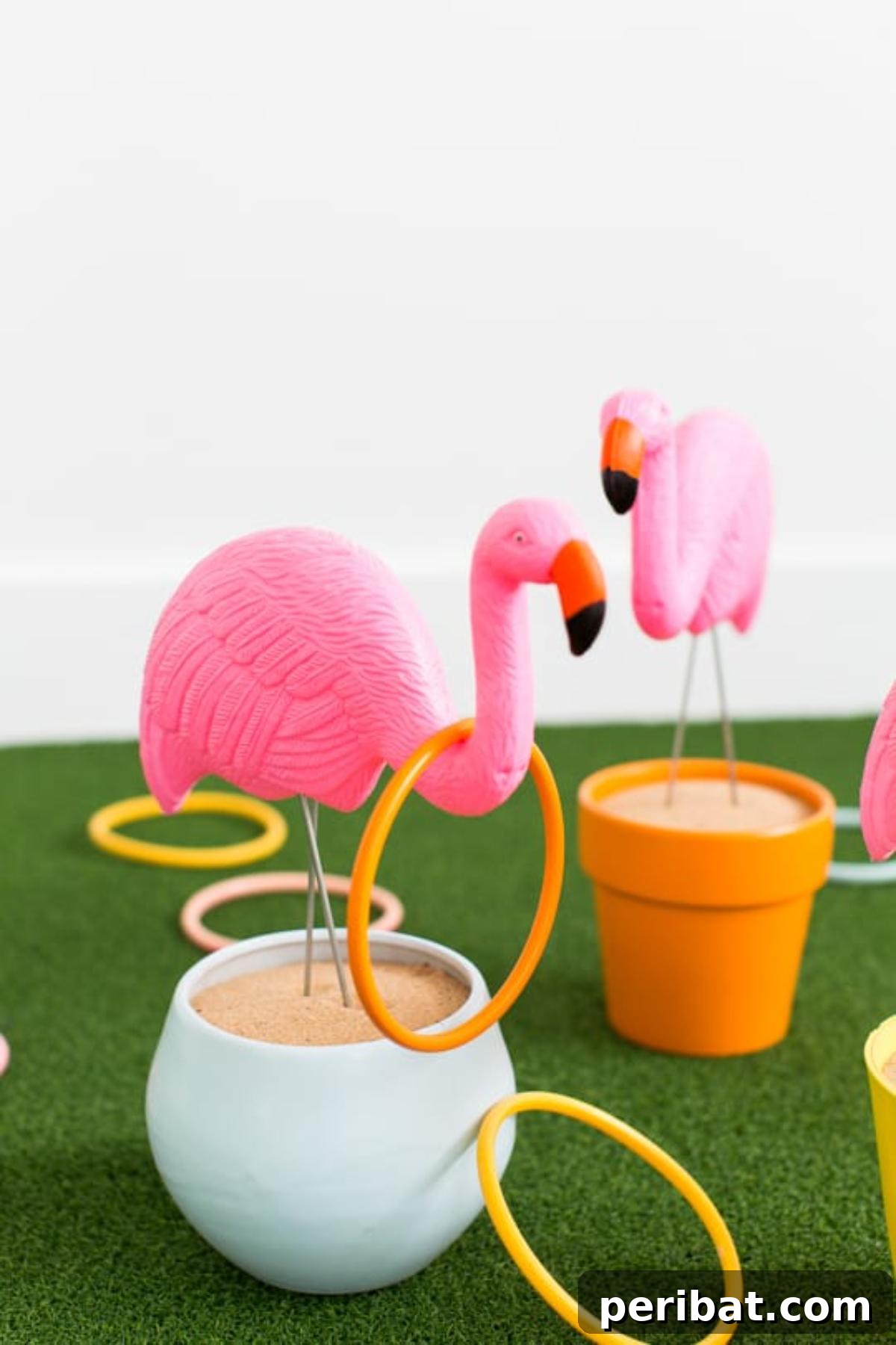 Handmade Wedding Games Your Guests Will Love 15 DIY Flamingo Ring Toss Game