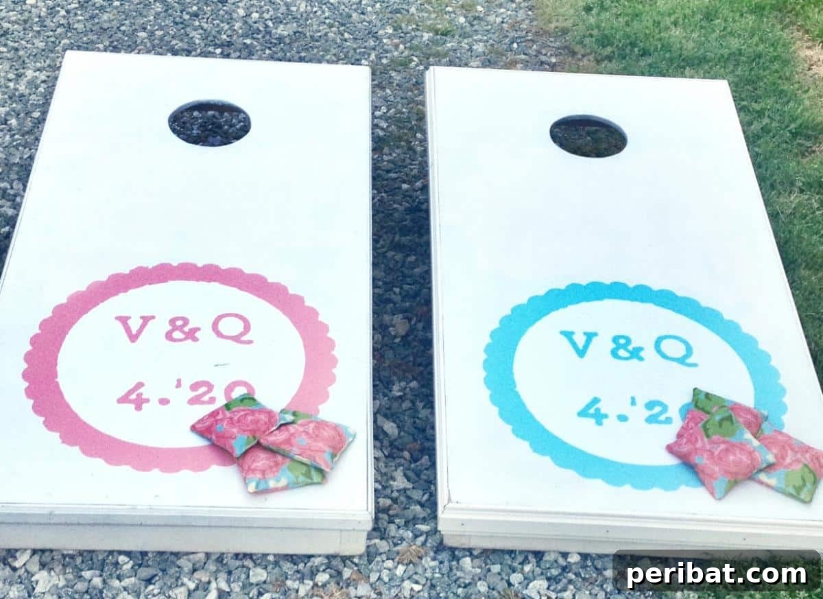 Handmade Wedding Games Your Guests Will Love 18 DIY Custom Bean Bag Toss Game Set