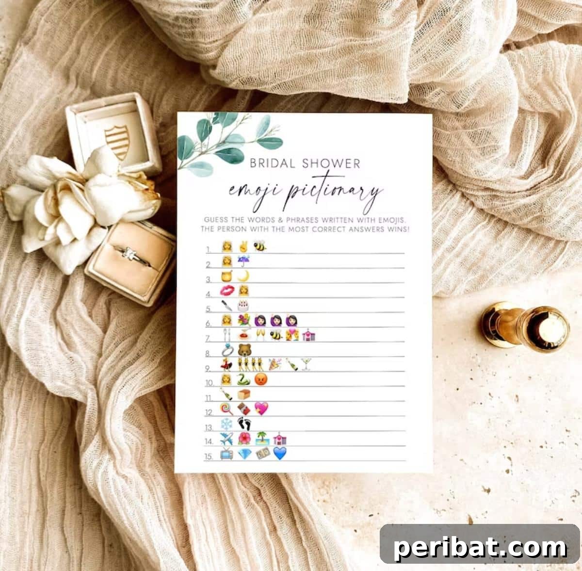 Handmade Wedding Games Your Guests Will Love 23 Bridal Shower Emoji Pictionary Game