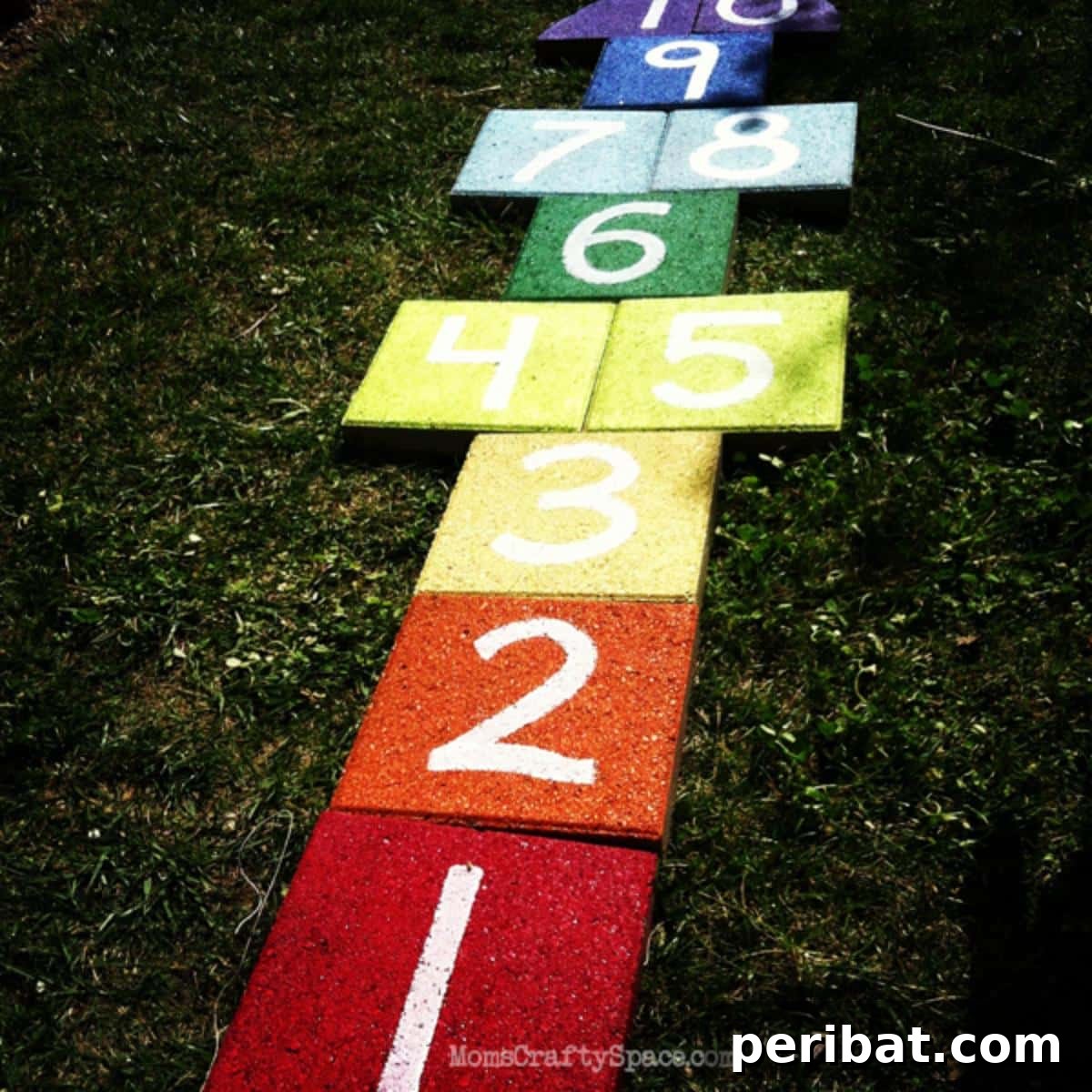 Handmade Wedding Games Your Guests Will Love 5 Easy DIY Rainbow Paver Hopscotch