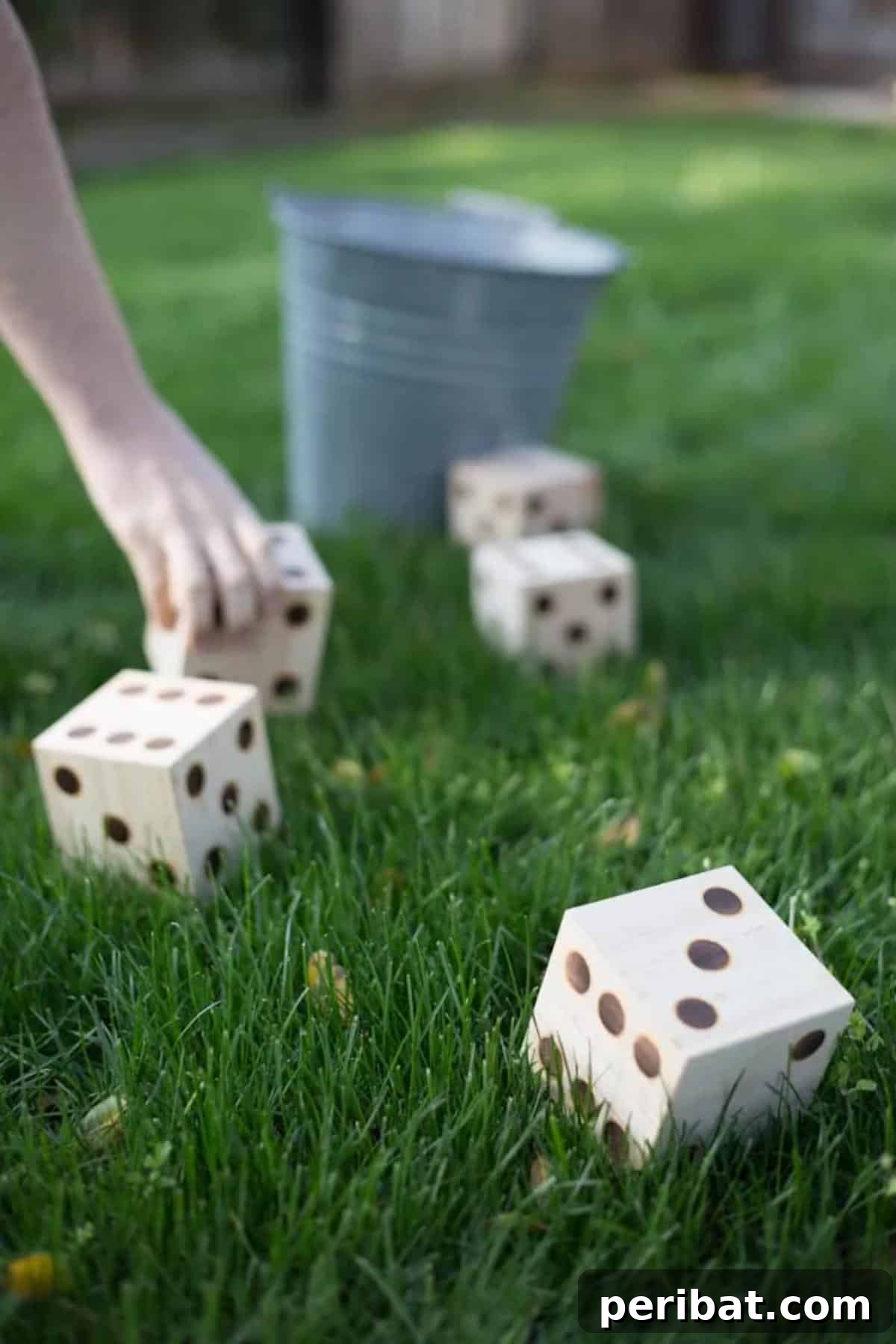 Handmade Wedding Games Your Guests Will Love 6 DIY Yard Yahtzee Game