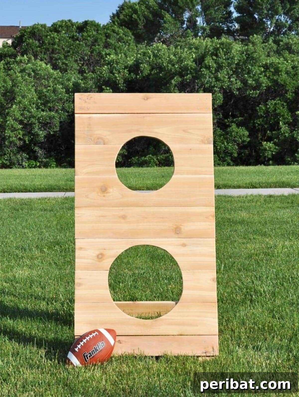 Handmade Wedding Games Your Guests Will Love 9 DIY Football Toss Outdoor Game