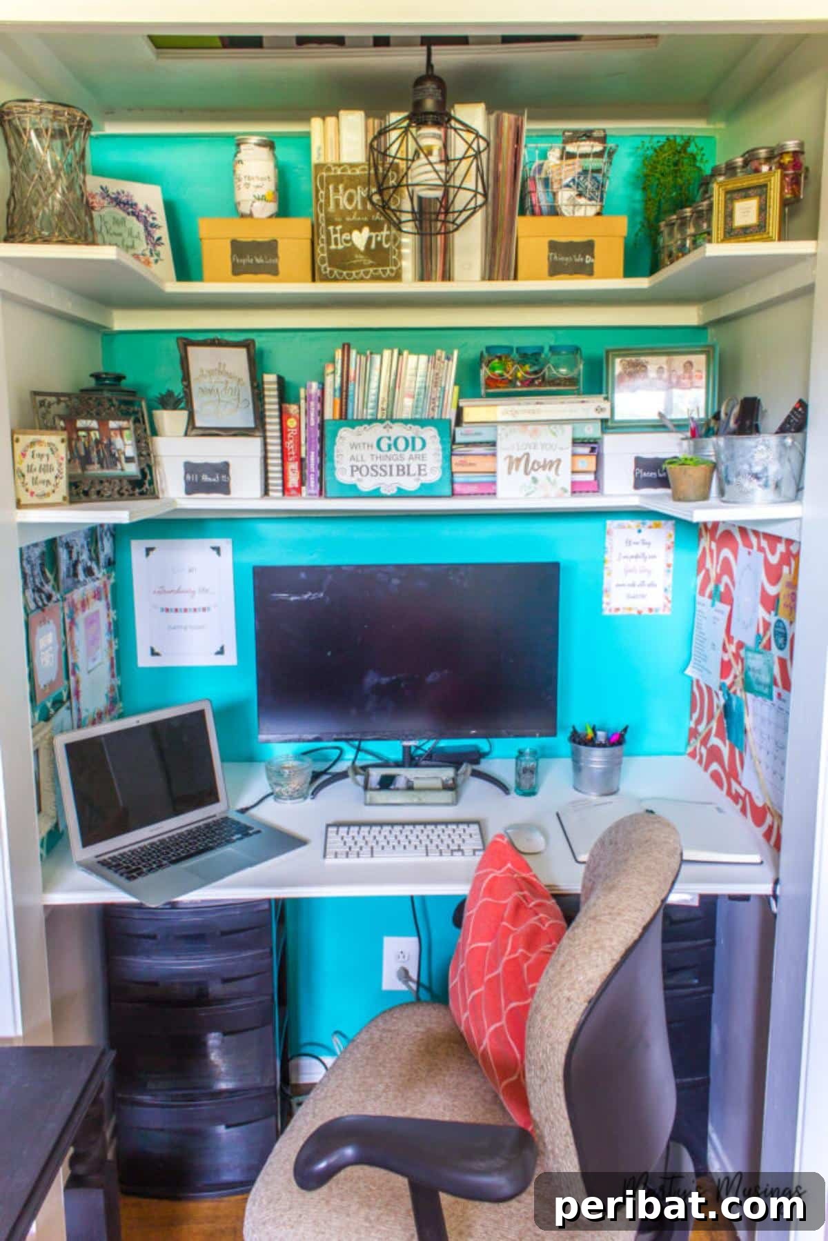 43 DIY Home Office Upgrades for Your Perfect Workspace 19 DIY Cloffice in Your Home