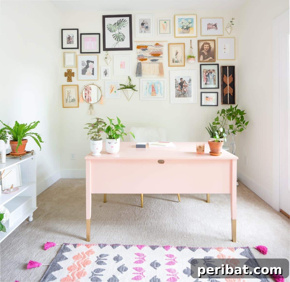 43 DIY Home Office Upgrades for Your Perfect Workspace 24 Feminine Home Office Makeover