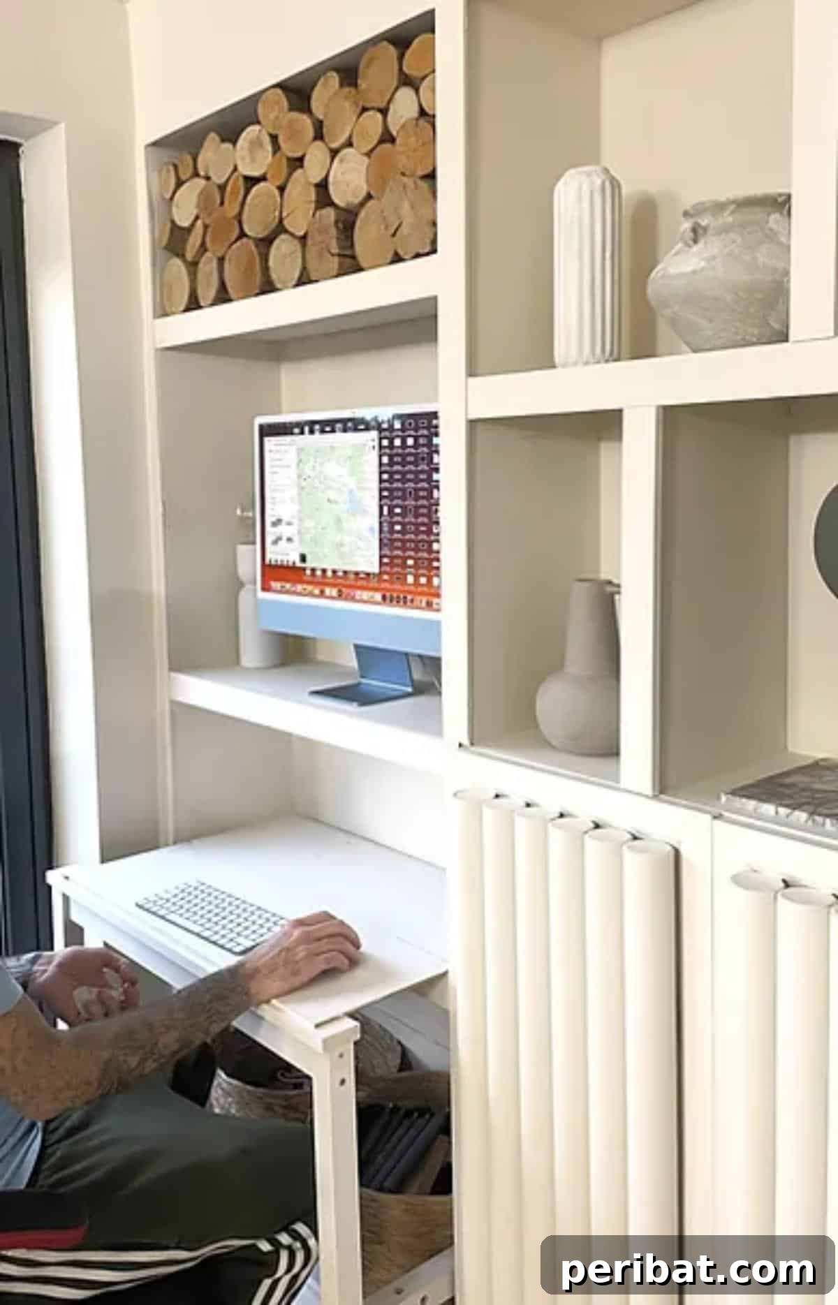 43 DIY Home Office Upgrades for Your Perfect Workspace 30 pcycled Bed Frame Transformed Into a Functional DIY Home Office