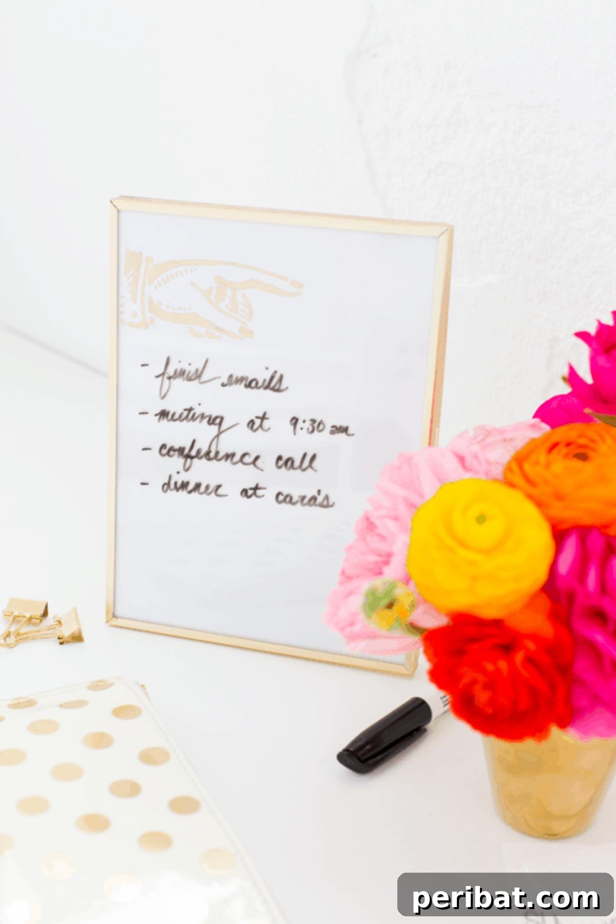 43 DIY Home Office Upgrades for Your Perfect Workspace 32 DIY Dry Erase Board