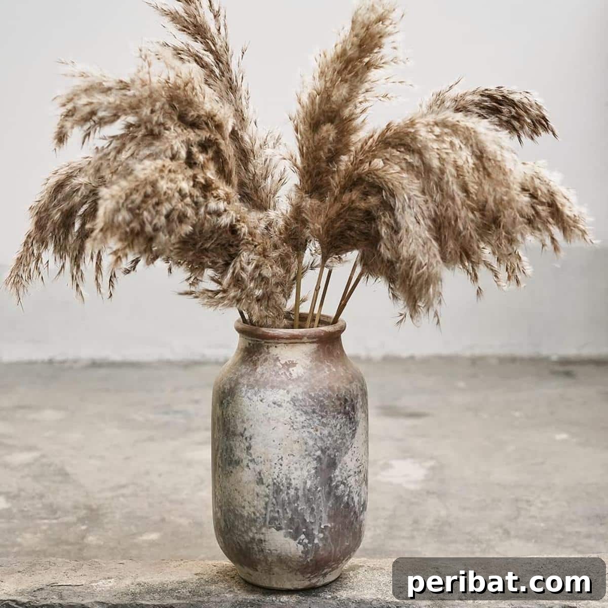 23 Modern Concrete Planter & Vase Projects 11 Ceramic Terracotta Pottery Vase with a rustic whitewashed finish, inspiring DIY concrete creations.