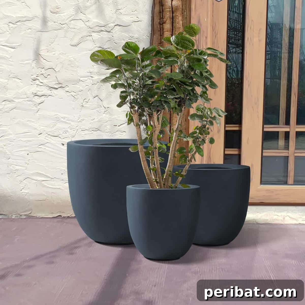 23 Modern Concrete Planter & Vase Projects 25 Modern Decorative Concrete Planters, sleek charcoal-colored designs for contemporary garden or indoor decor.