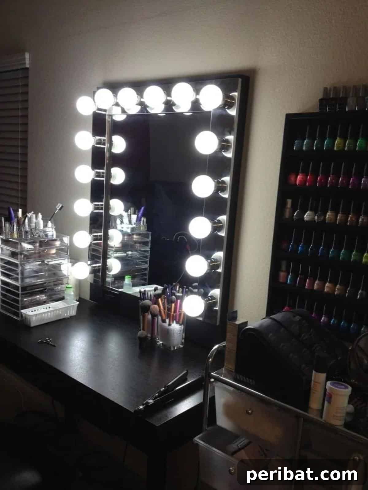 29 DIY Vanity Transformations: Stylish and Practical Designs 11 Hollywood-Inspired DIY Vanity Mirror with Lights