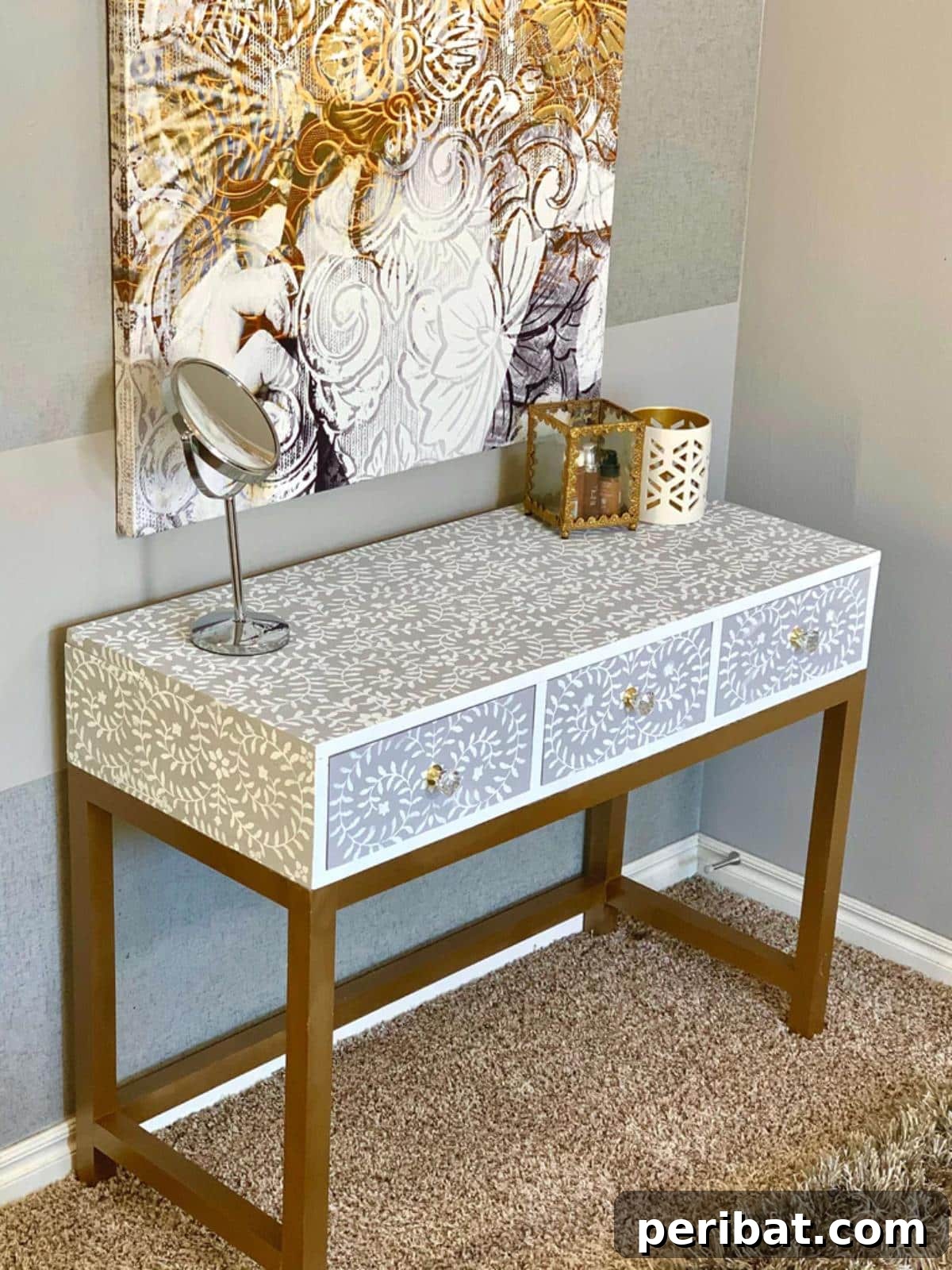 29 DIY Vanity Transformations: Stylish and Practical Designs 12 Upcycled Desk to DIY Vanity Transformation