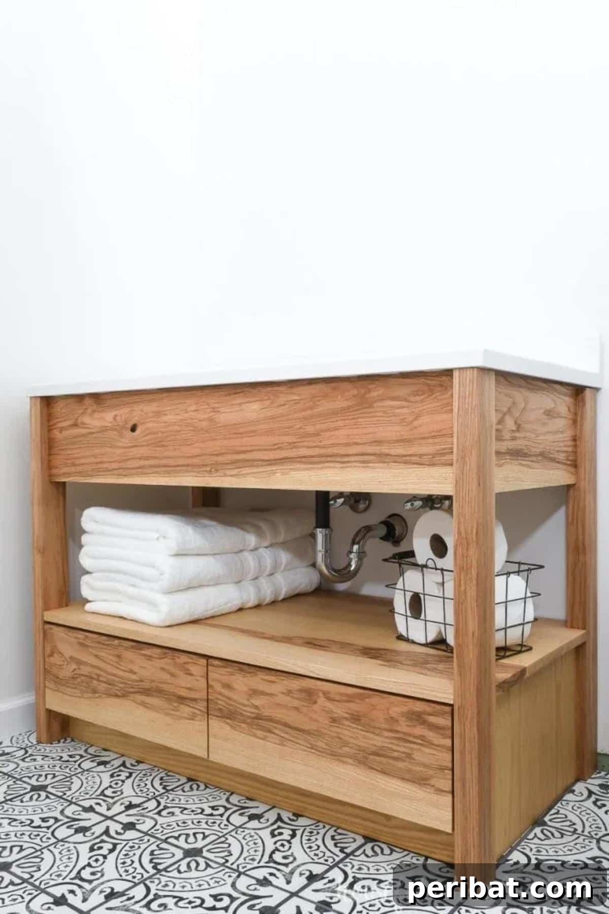 29 DIY Vanity Transformations: Stylish and Practical Designs 21 Sleek DIY Modern Bathroom Vanity with Storage