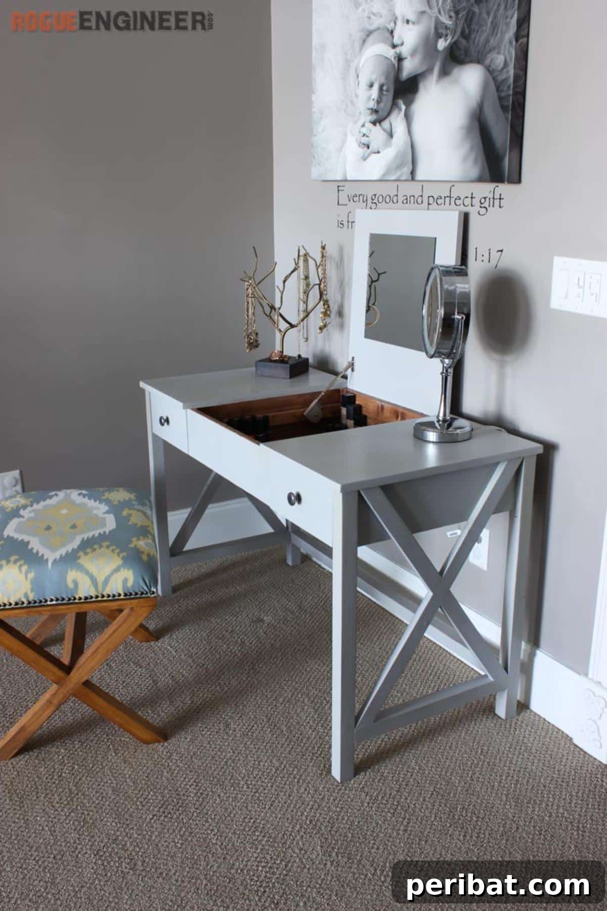 29 DIY Vanity Transformations: Stylish and Practical Designs 23 Versatile DIY Flip-Top Vanity