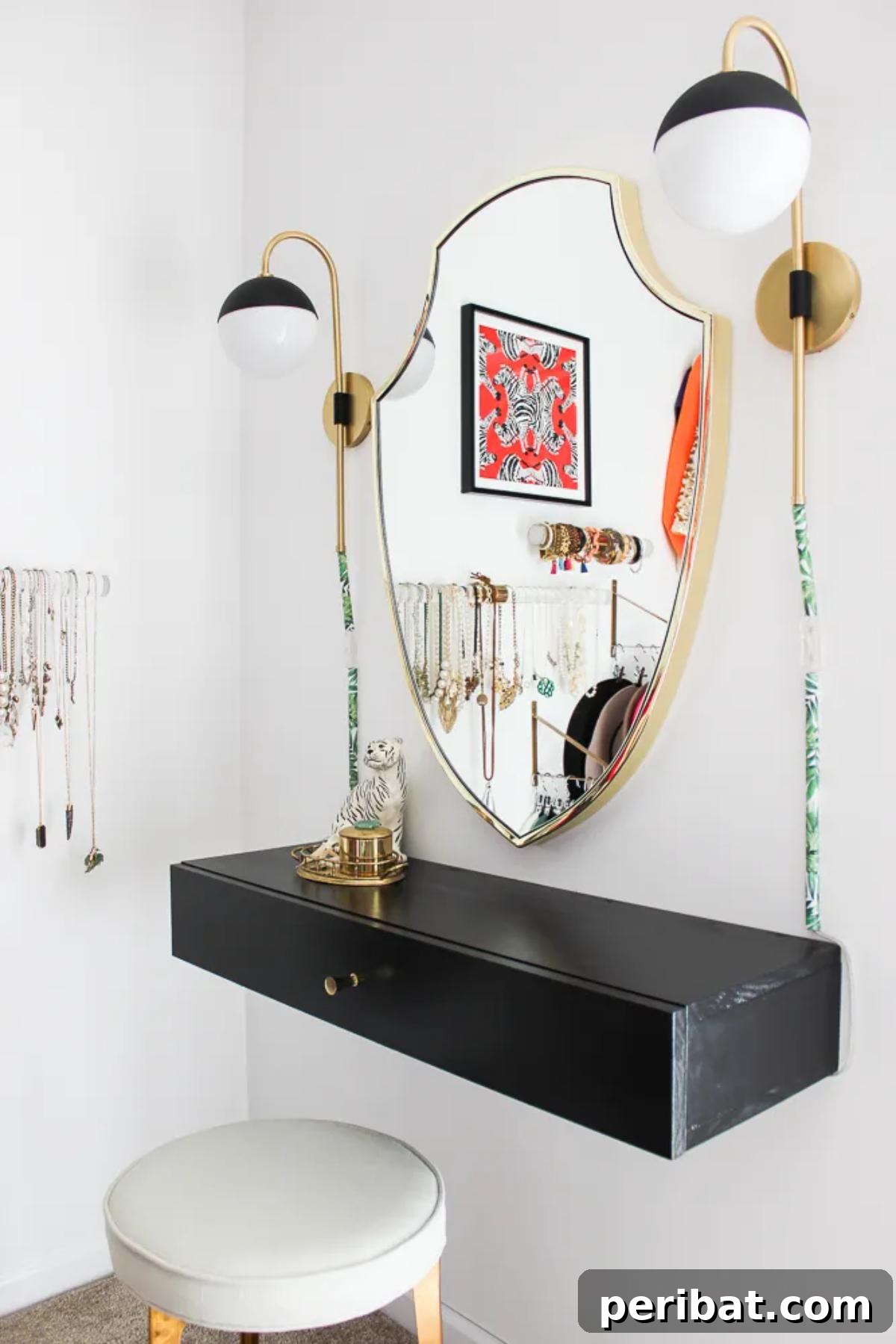 29 DIY Vanity Transformations: Stylish and Practical Designs 10 Space-Saving DIY Wall-Mounted Makeup Vanity Table