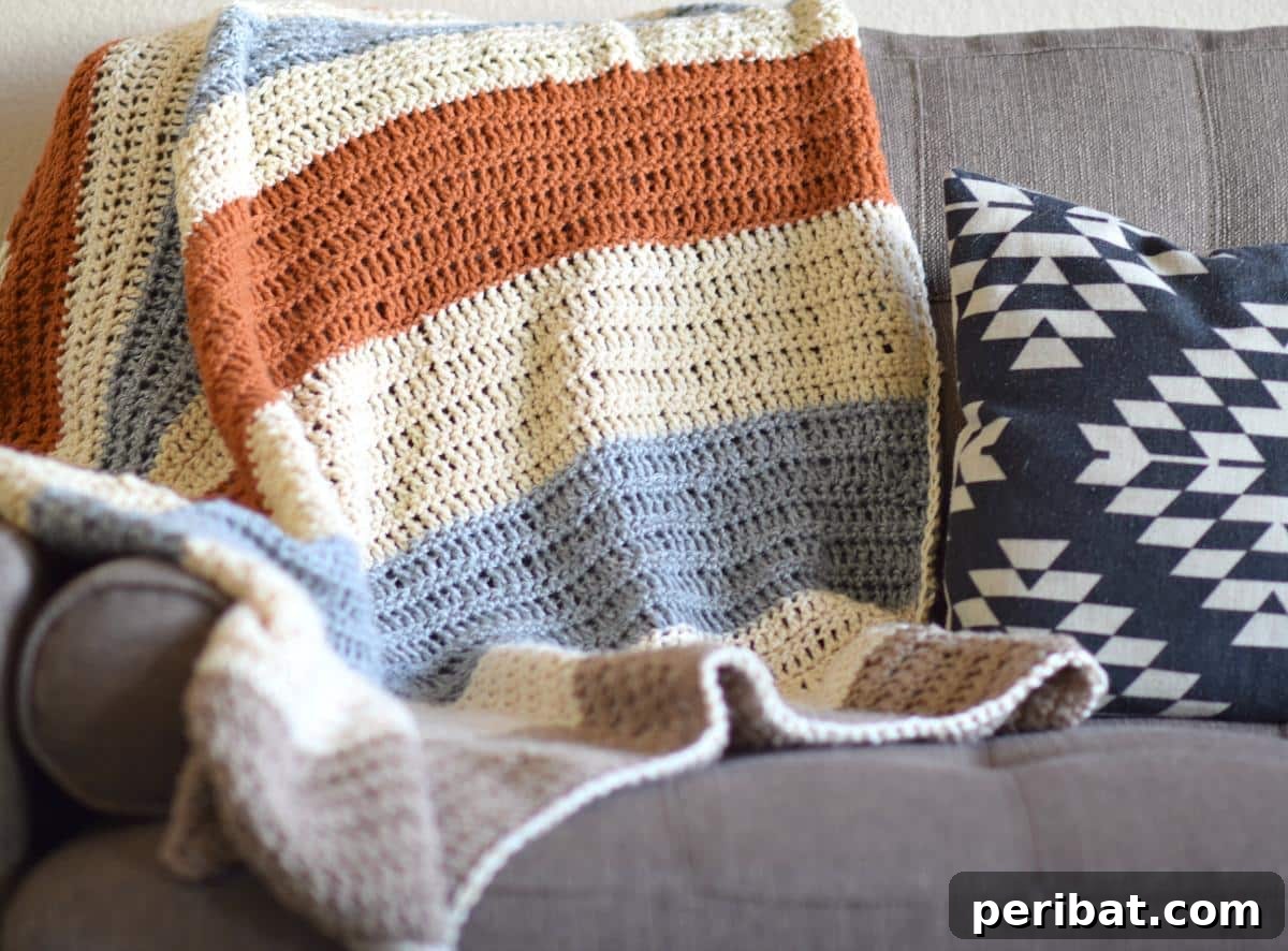 32 Cozy DIY Throw Blanket Ideas 16 DIY Crocheted Beginner Fall Throw Blanket