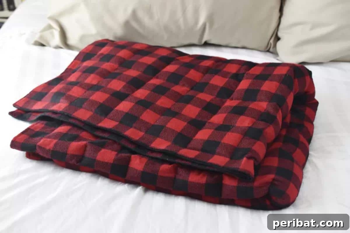 32 Cozy DIY Throw Blanket Ideas 17 DIY Weighted Blanket