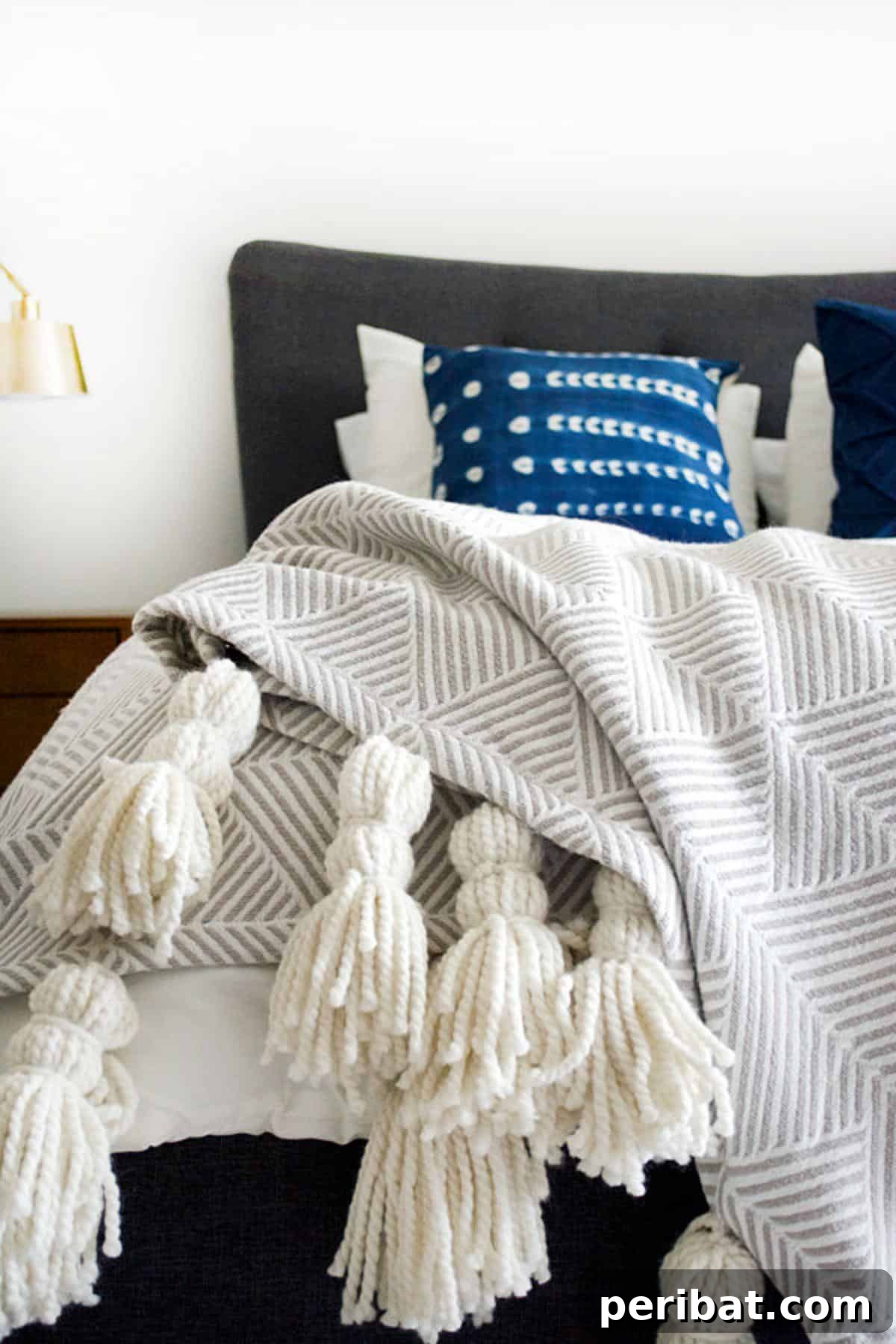 32 Cozy DIY Throw Blanket Ideas 6 DIY Giant Tassel Throw Blanket