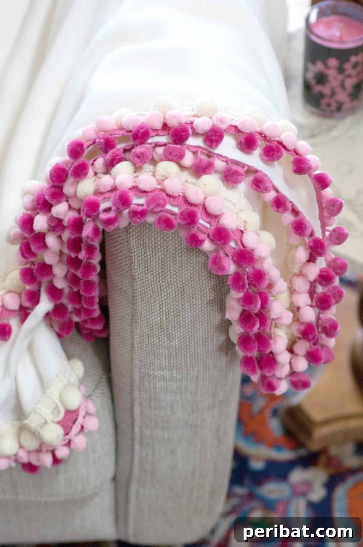 32 Cozy DIY Throw Blanket Ideas 7 DIY This Ridiculously Adorable Pom-Pom Throw Blanket