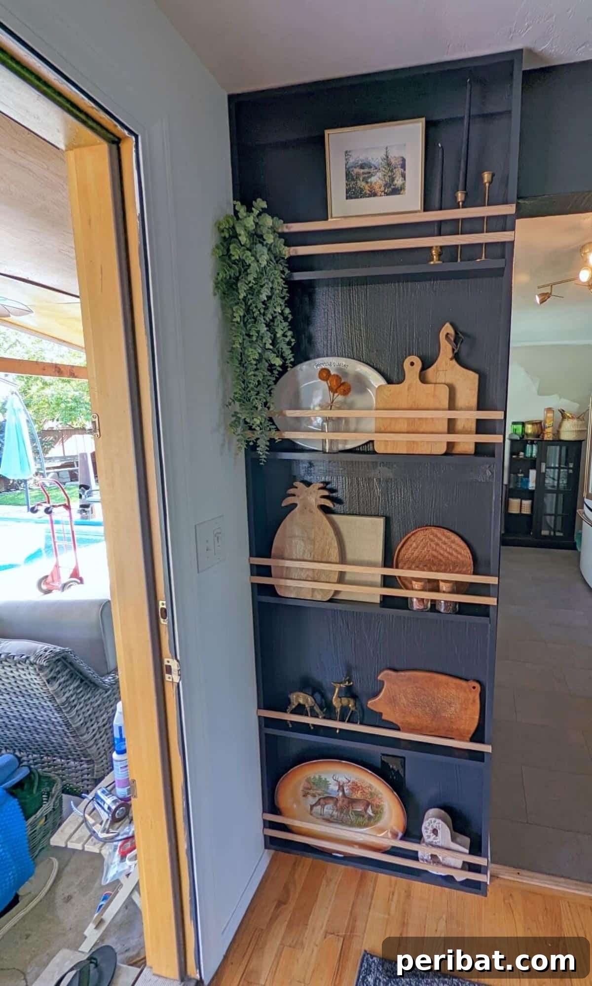 DIY Plate Rack Wall for Space-Saving Kitchen Storage