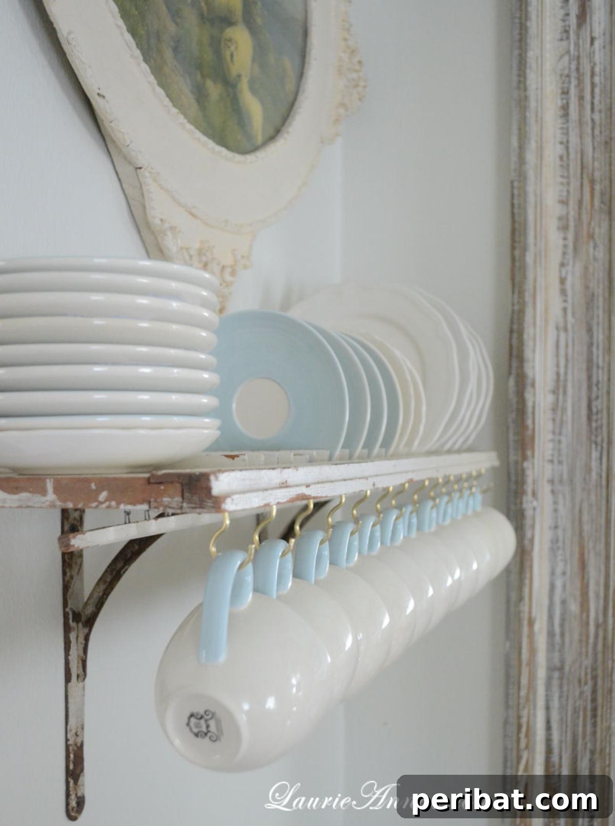 DIY Shutter Plate Rack with Rustic Charm