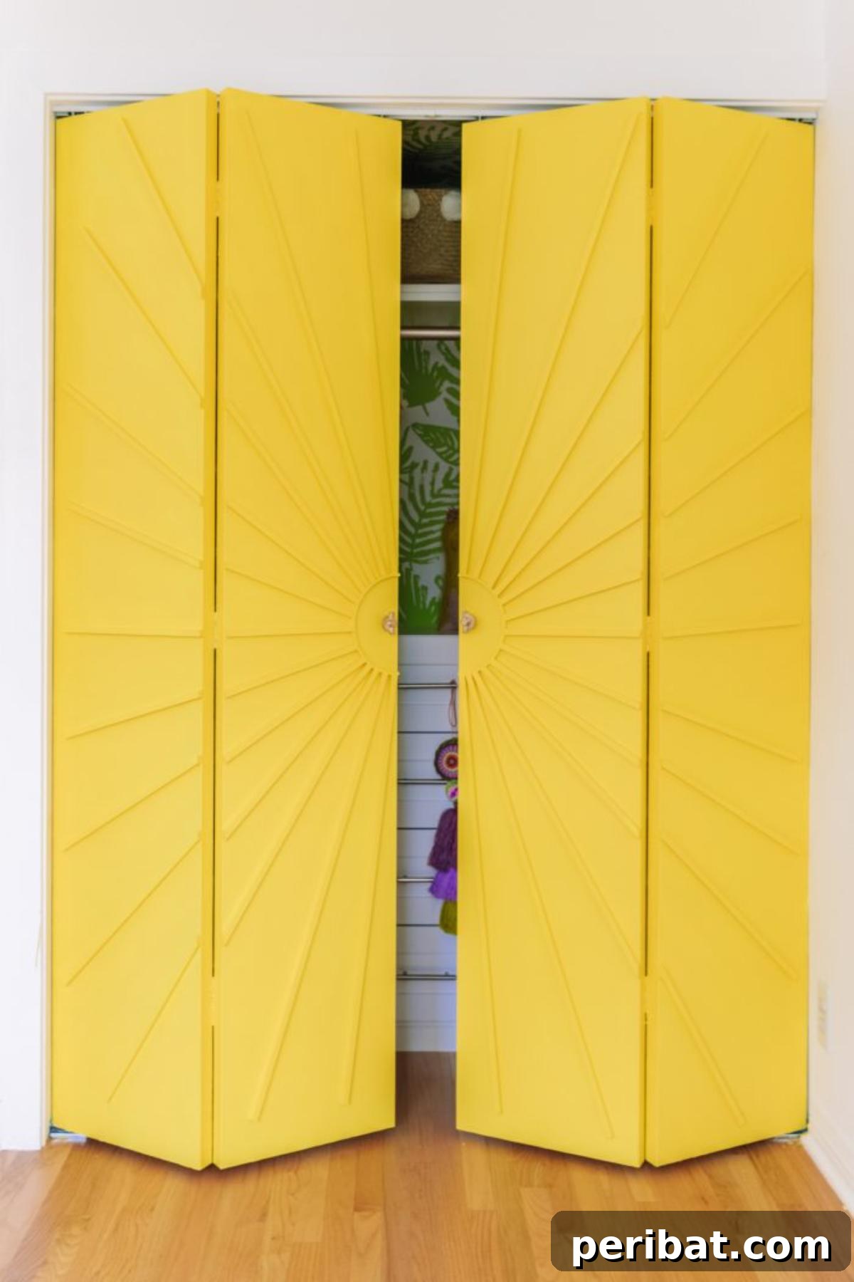 DIY Sunburst Closet Doors