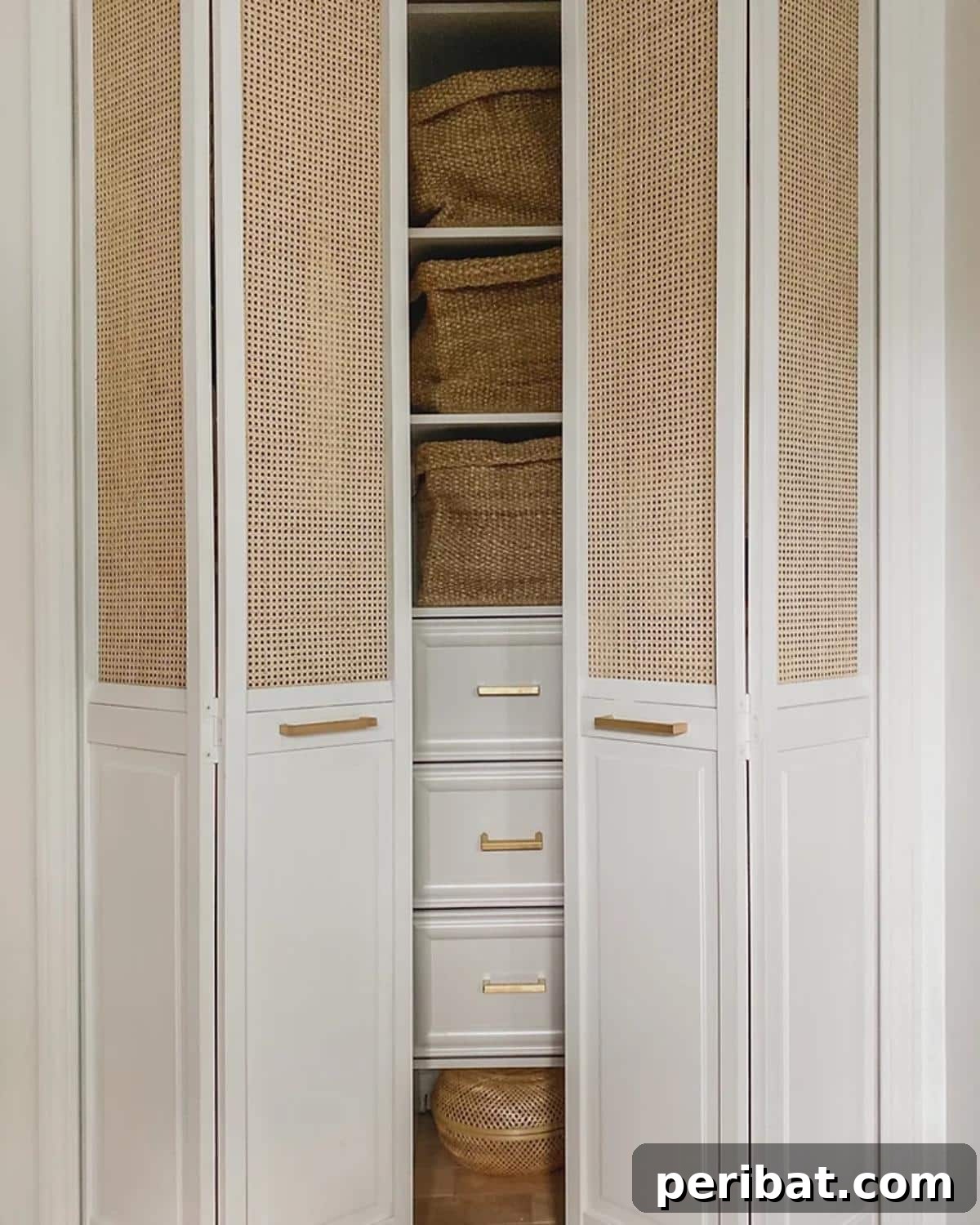 DIY Cane Closet Doors
