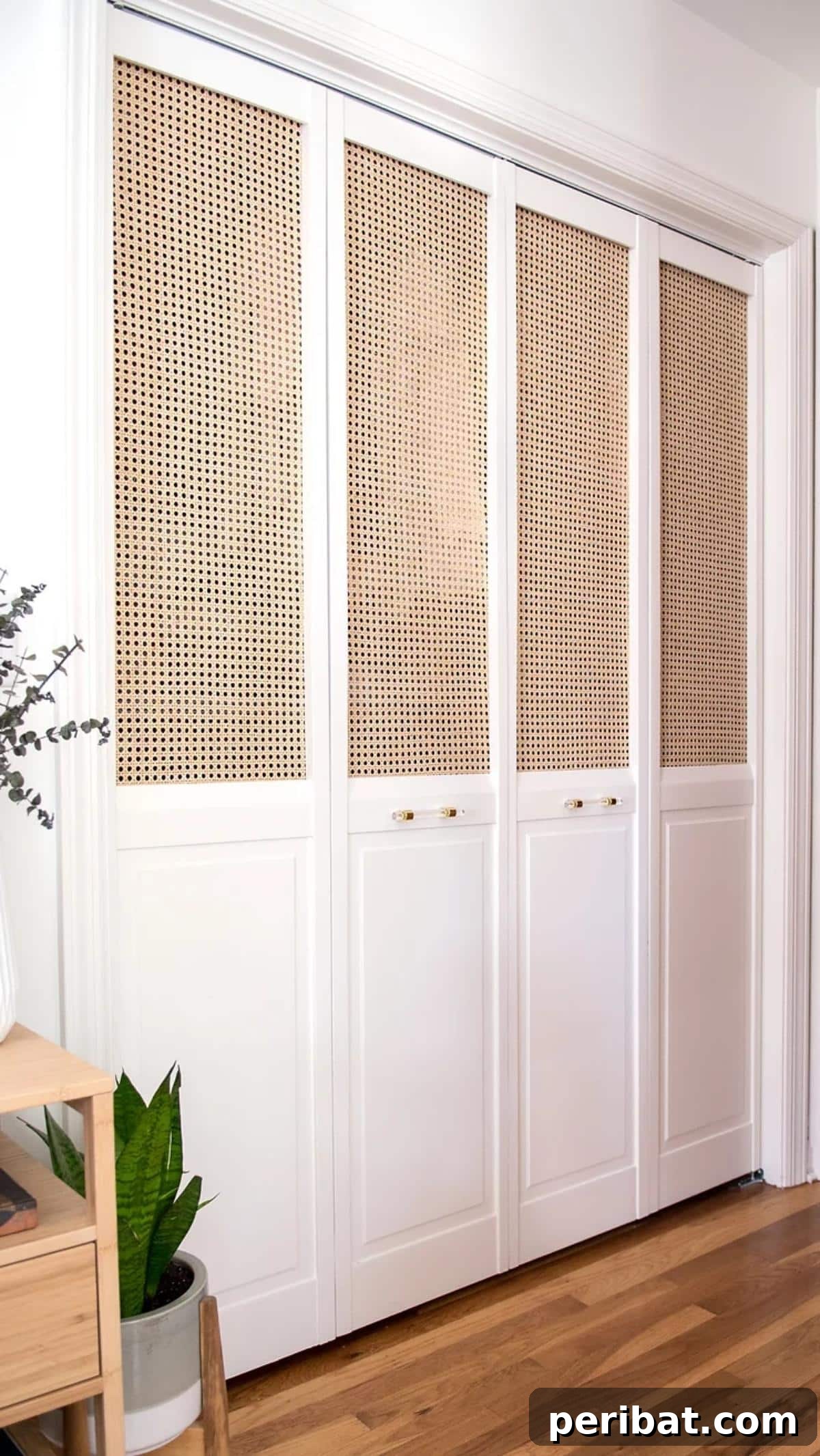 DIY Cane Closet Doors