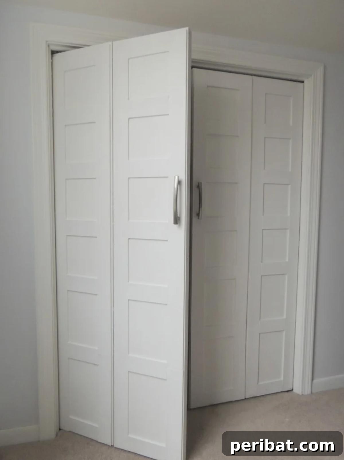 Bi-Fold To Paneled French Door Closet Makeover