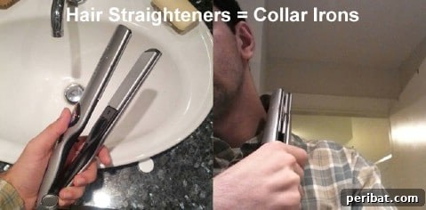 250 Smart Life Hacks to Simplify Your Life 166 Use hair straighteners as collar irons