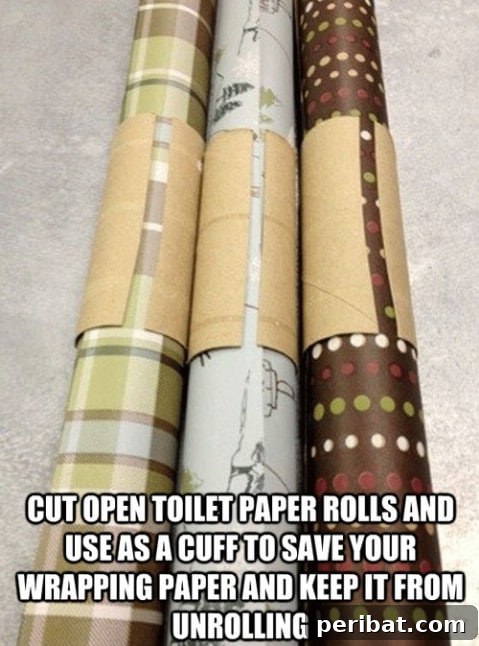 250 Smart Life Hacks to Simplify Your Life 183 Toilet paper rolls as gift wrap holders