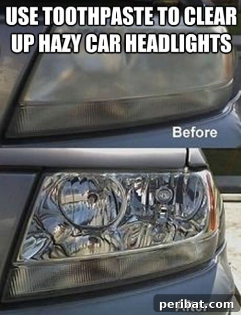 250 Smart Life Hacks to Simplify Your Life 185 Toothpaste headlight cleaning solution for cars