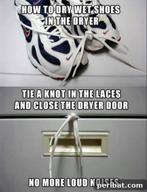 250 Smart Life Hacks to Simplify Your Life 220 Noiseless shoe drying with a fan and hanger