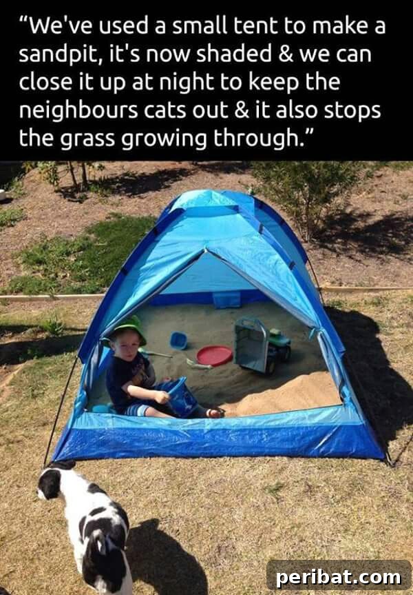 250 Smart Life Hacks to Simplify Your Life 29 Tent playground setup for kids