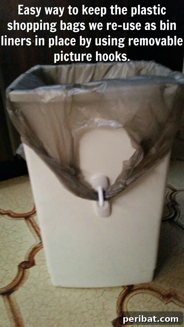 250 Smart Life Hacks to Simplify Your Life 31 Using a shopping bag as a trash receptacle