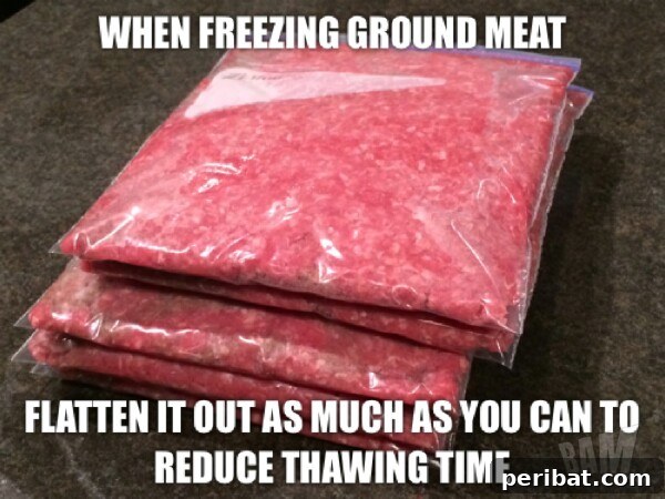 250 Smart Life Hacks to Simplify Your Life 34 Ground meat packing hack for freezing