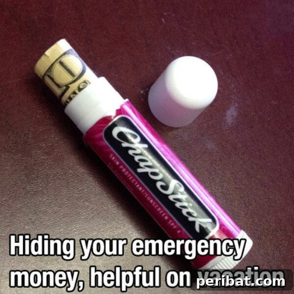 250 Smart Life Hacks to Simplify Your Life 53 Emergency money storage in an empty chapstick tube