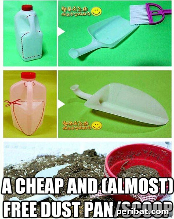 250 Smart Life Hacks to Simplify Your Life 64 DIY scoop from a plastic jug