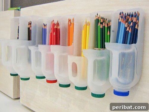 250 Smart Life Hacks to Simplify Your Life 82 Desk organizing with recycled materials