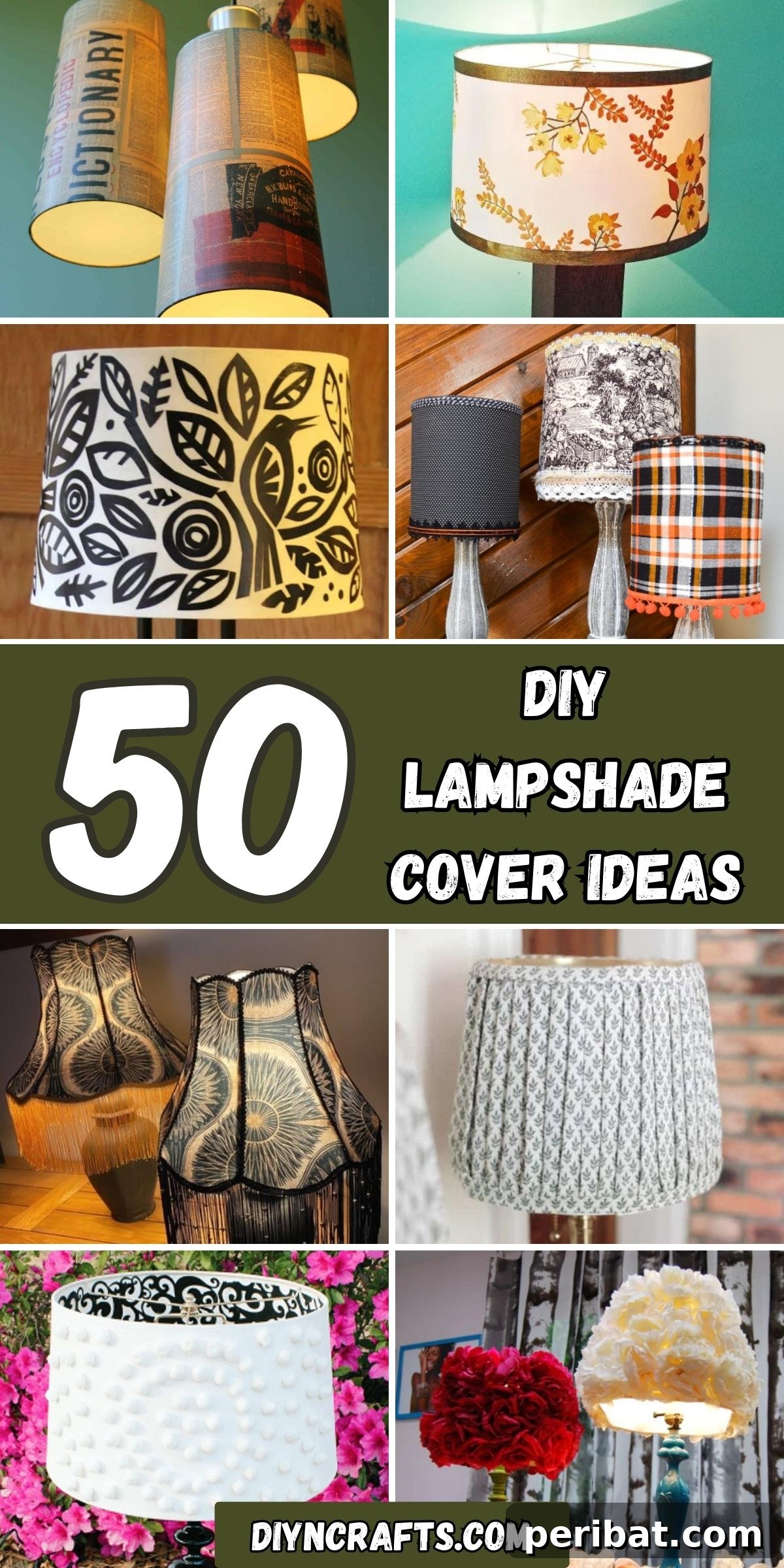 50 Creative DIY Lampshade Makeovers 2 50 DIY Lampshade Cover Ideas collage.