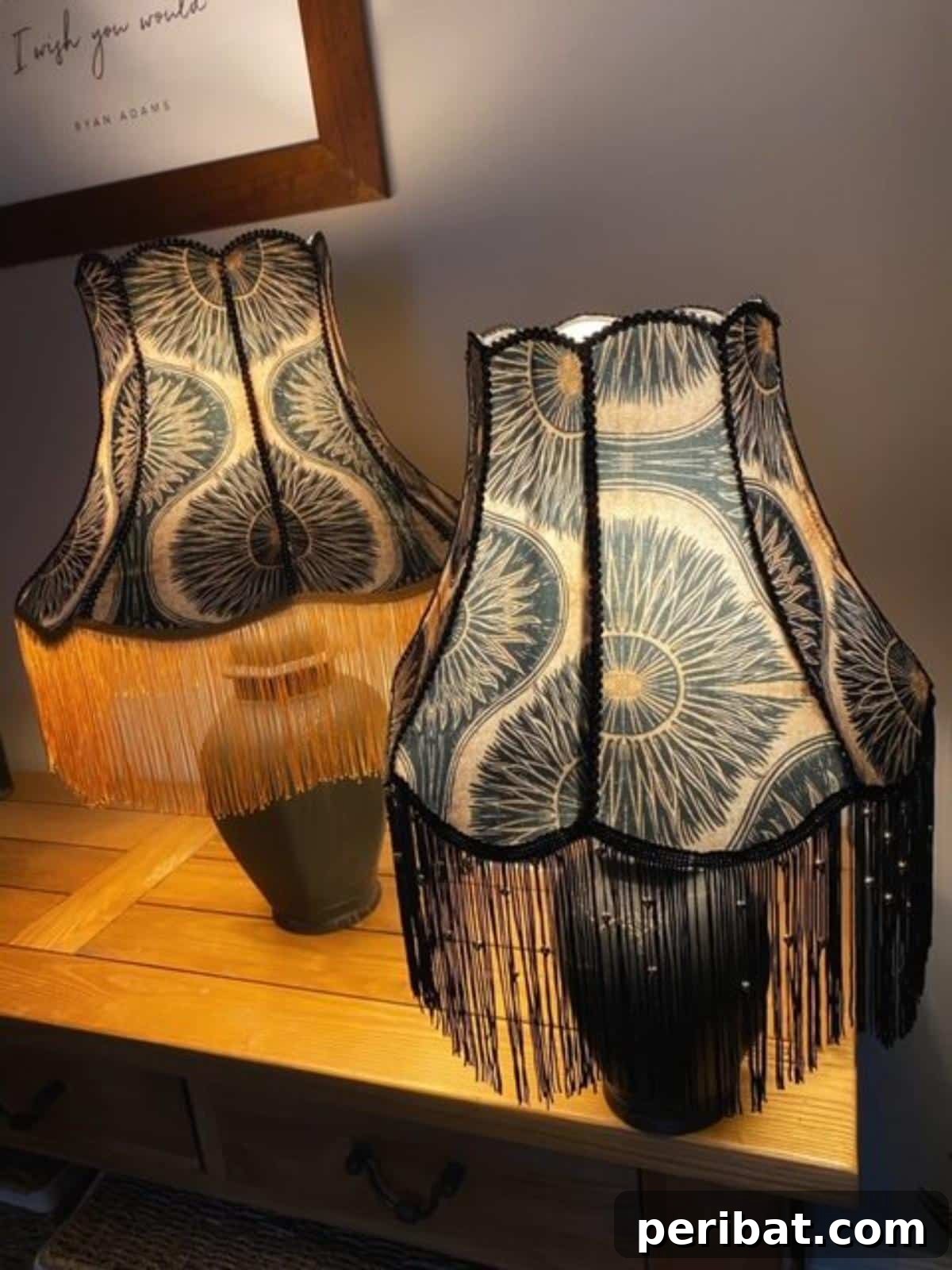50 Creative DIY Lampshade Makeovers 11 DIY Fringed Bell Lampshades