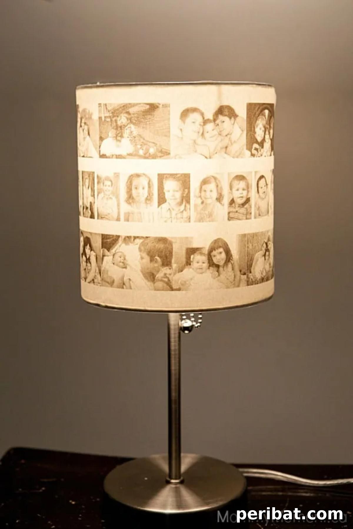 50 Creative DIY Lampshade Makeovers 31 DIY Photo Lamp