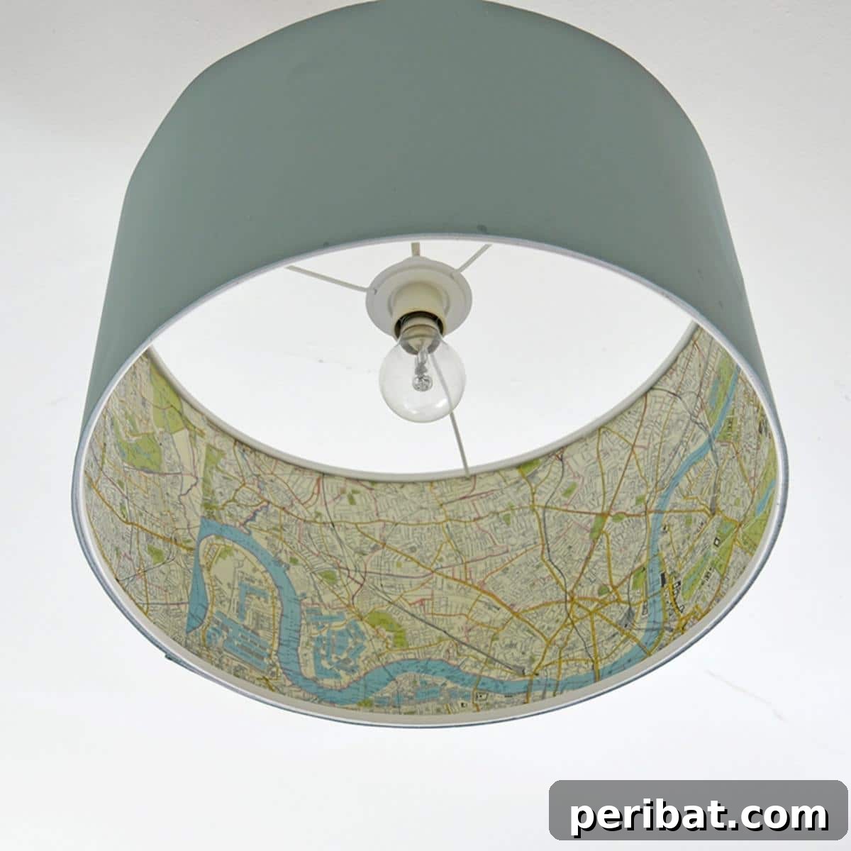 50 Creative DIY Lampshade Makeovers 33 DIY Map Lampshade