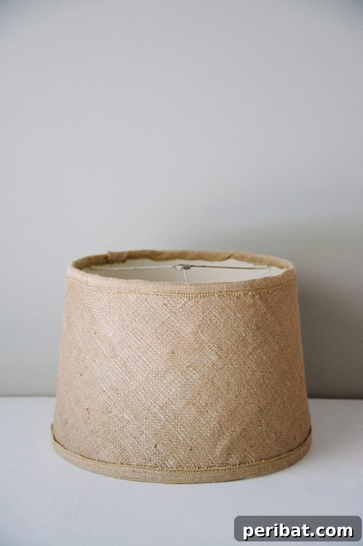 50 Creative DIY Lampshade Makeovers 39 DIY Upcycled Burlap Lamp Shade