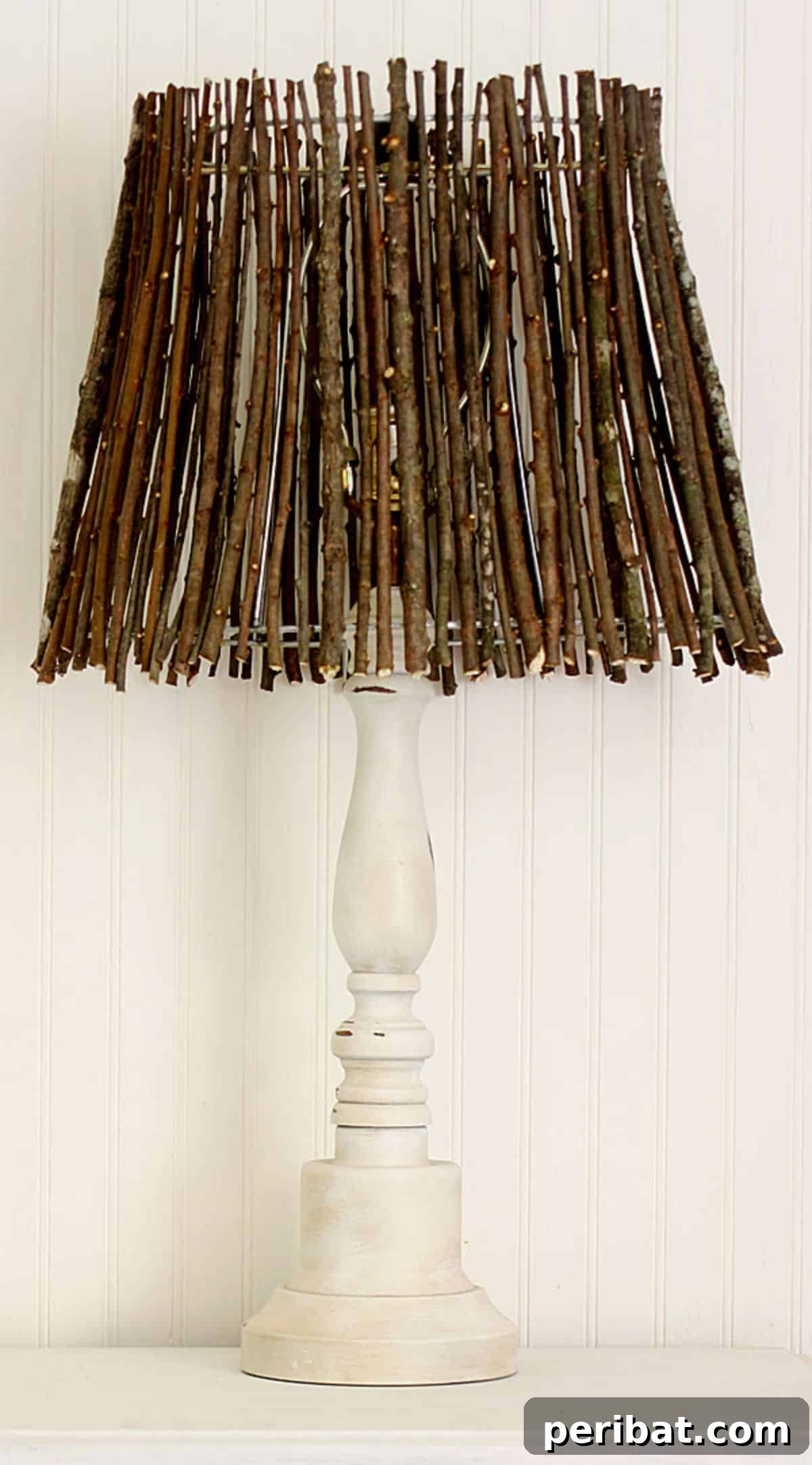 50 Creative DIY Lampshade Makeovers 44 DIY Twig Lamp Shade
