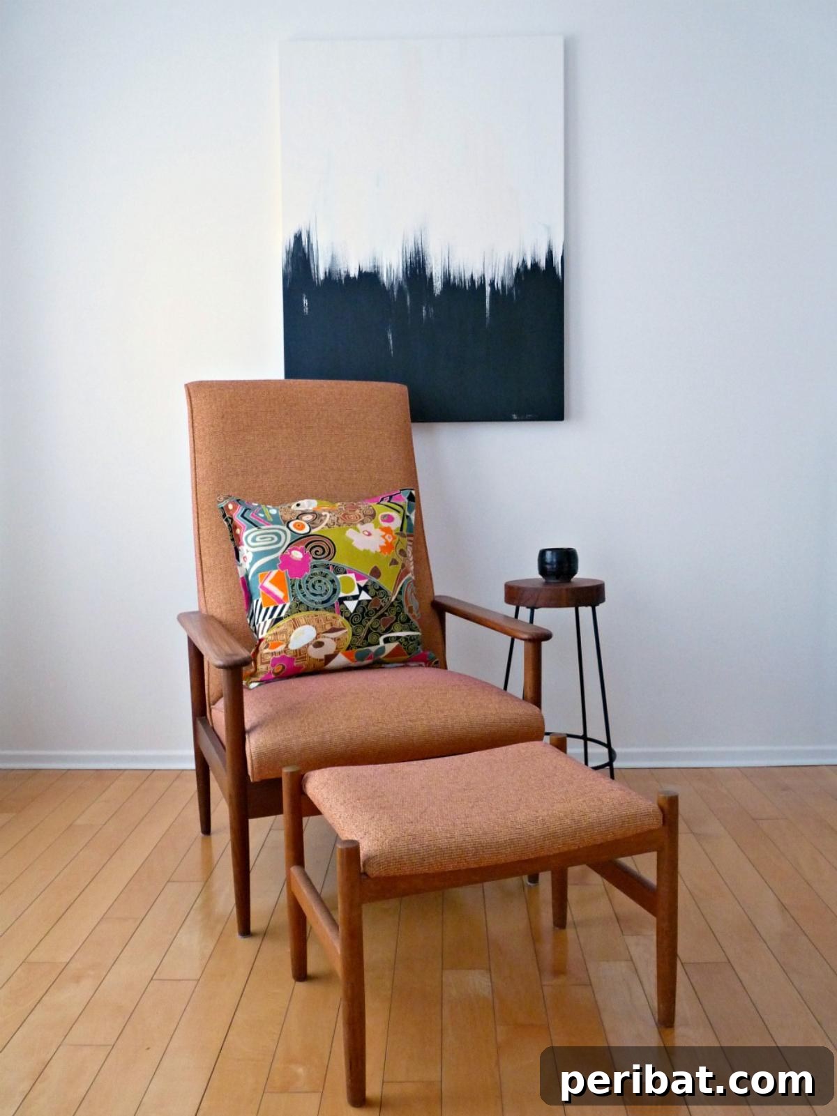 43 Easy DIY Canvas Art Projects for Stunning Home Decor 31 Super Easy DIY Wall Art featuring a minimalist black and white abstract design with clean lines.