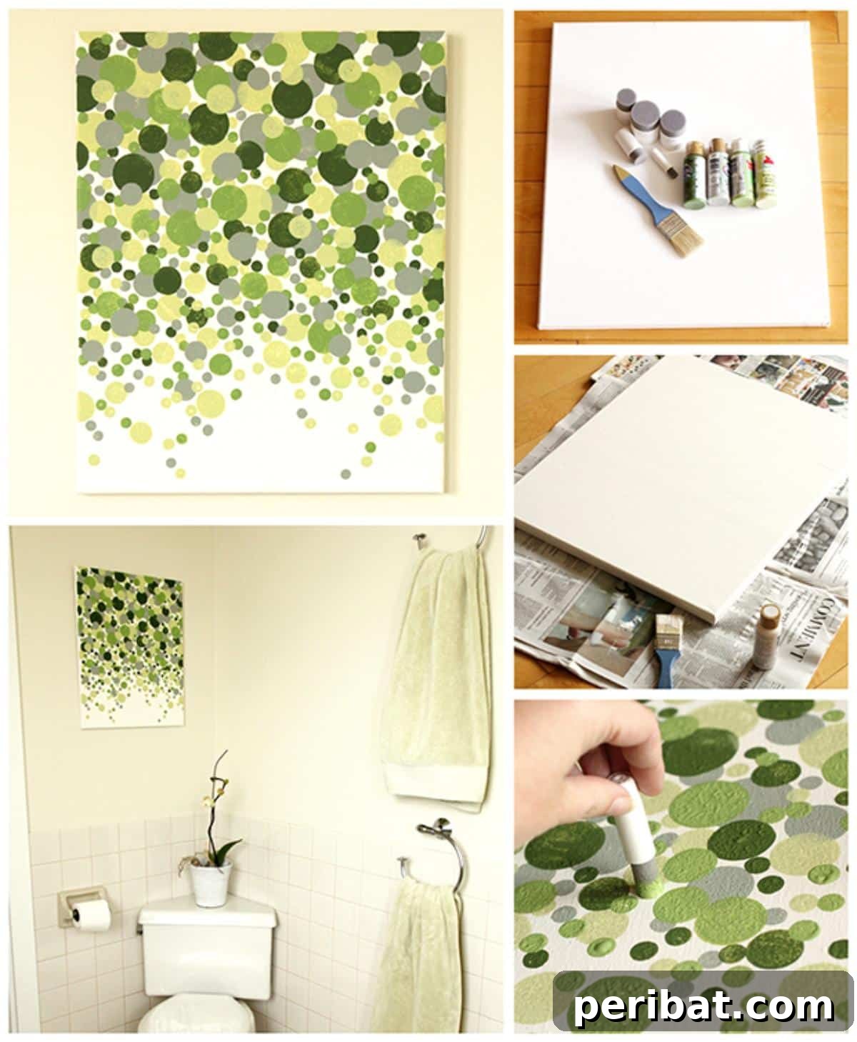 43 Easy DIY Canvas Art Projects for Stunning Home Decor 38 Easy & Inexpensive DIY Wall Art Collage showing a gallery wall arrangement of various budget-friendly art pieces.