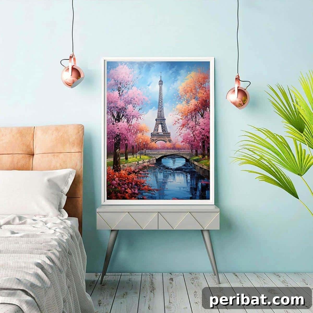 43 Easy DIY Canvas Art Projects for Stunning Home Decor 43 Reofrey DIY Diamond Art Painting Kit for Adults, displaying a vibrant, shimmering landscape created with diamonds.