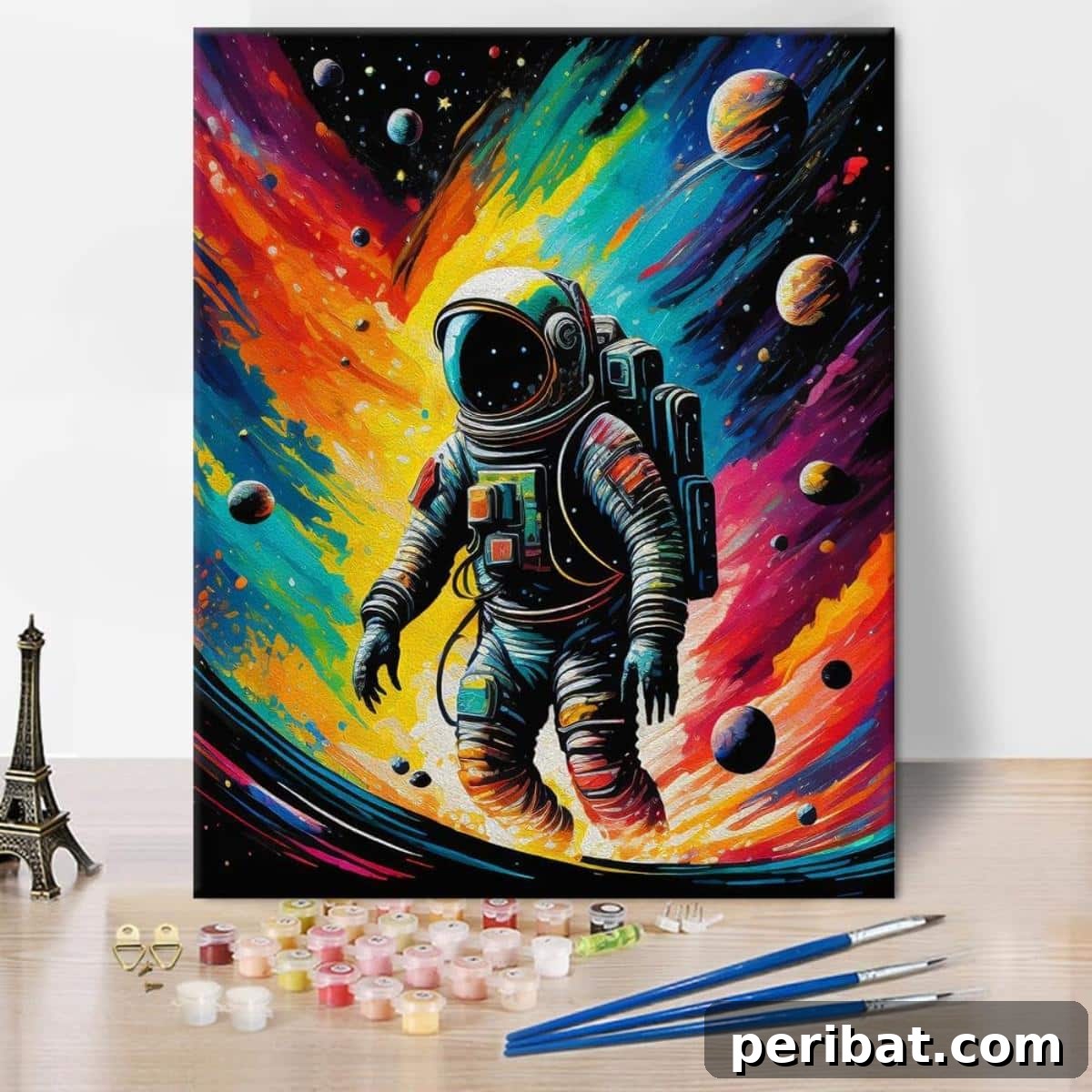 43 Easy DIY Canvas Art Projects for Stunning Home Decor 45 Nebula Paint by Numbers for Adults, depicting a breathtaking cosmic nebula scene.